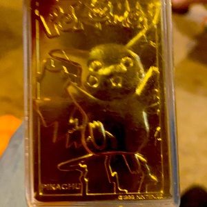 Pokémon gold plated card